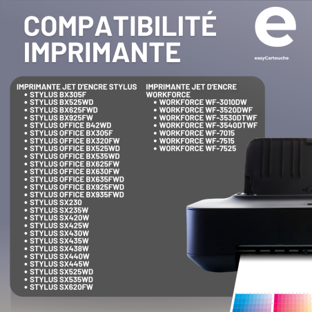 Pack de 4 Cartuchos compatibles EPSON T1295 XL
